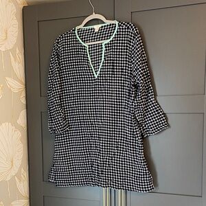 Black and White Checkered Tunic
